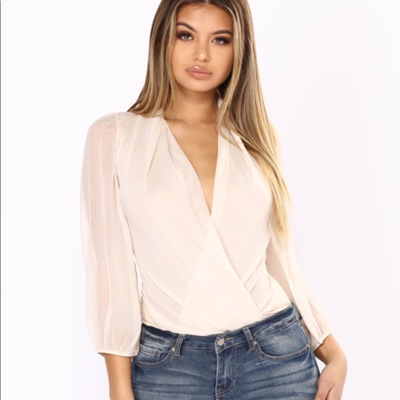 Fashion Nova Tops - Fashionova Bodysuit “Go with the Flow”